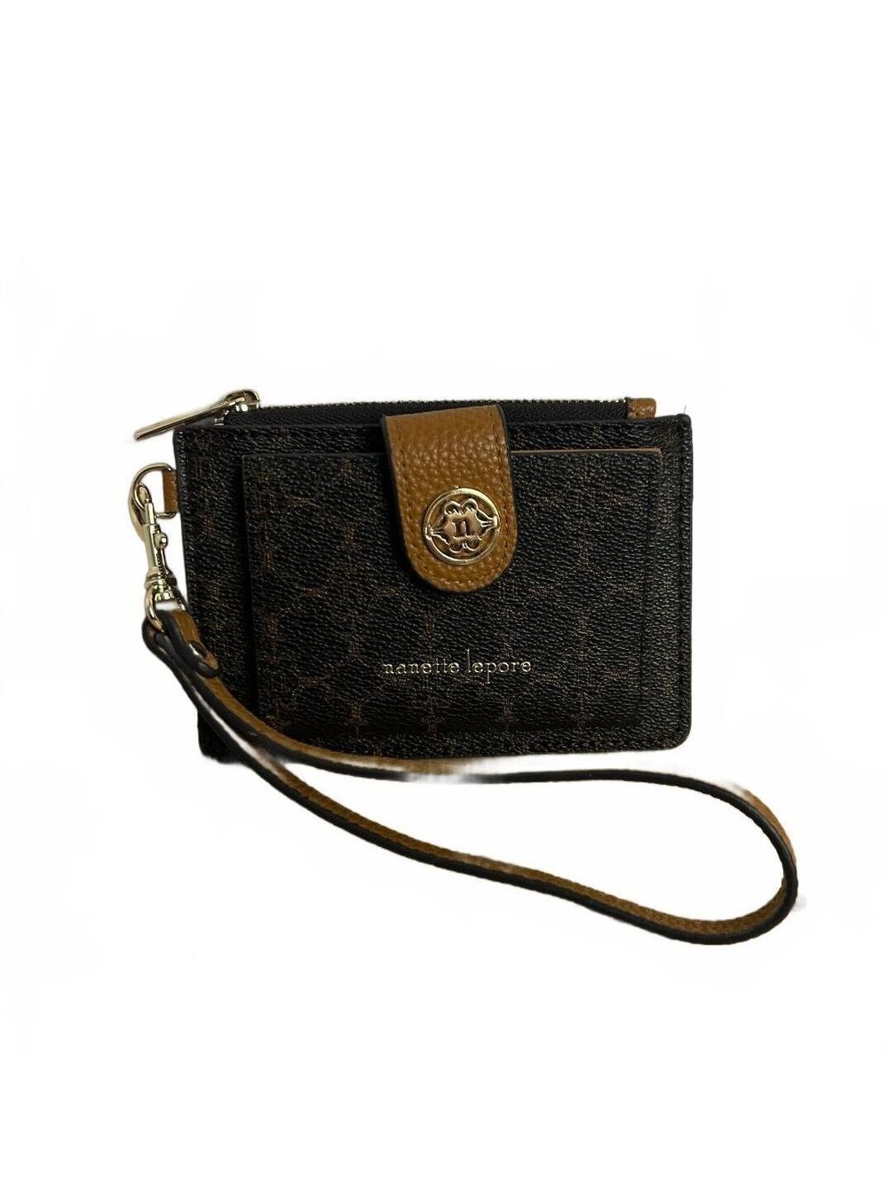 Nanette Lepore Brown and Black Wristlet Wallet